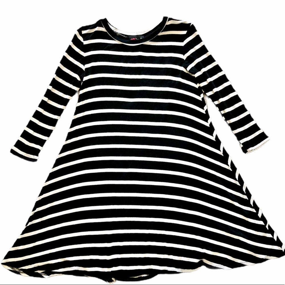 Black & white stripe mini dress